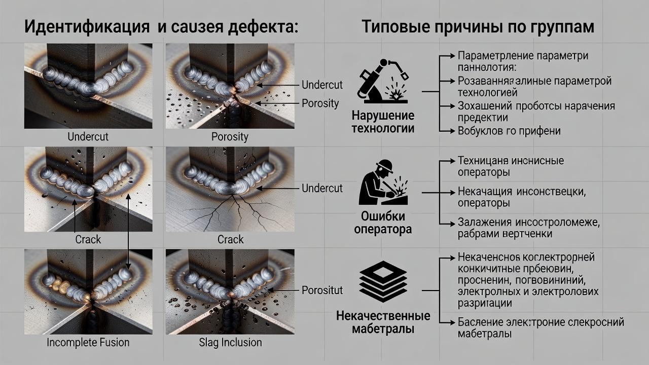 Дефекты сварных швов: как различить основные виды. Почему появляются дефекты: типовые причины по группам