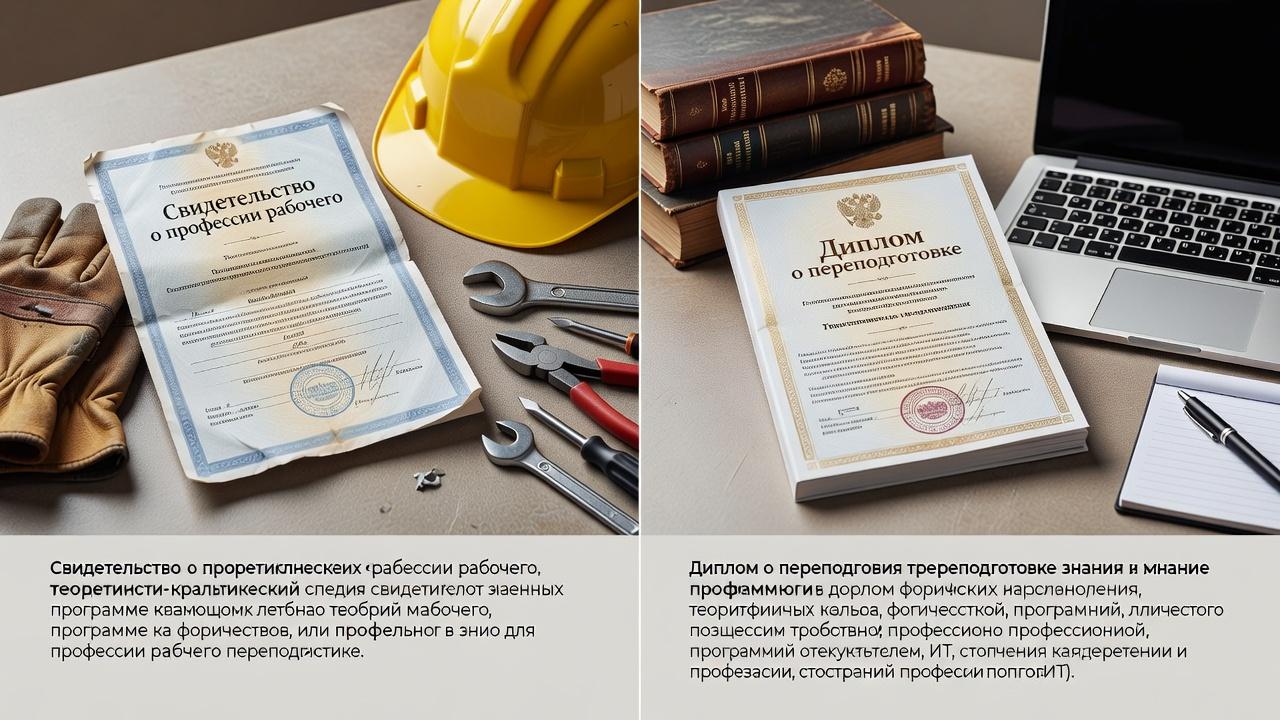 Свидетельство о профессии рабочего и диплом о переподготовке: различия. В каких случаях достаточно свидетельства, а когда логичен диплом