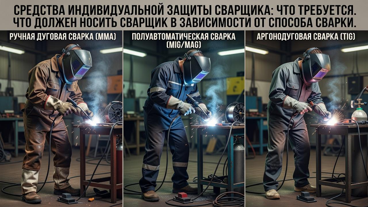 Средства индивидуальной защиты сварщика: что требуется. Что должен носить сварщик в зависимости от способа сварки