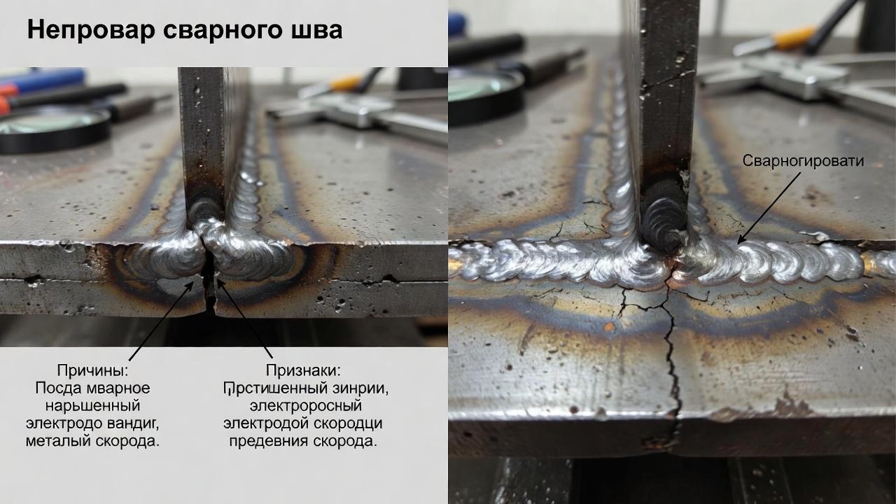 Непровар сварного шва: причины и диагностика. Признаки, которые косвенно указывают на непровар