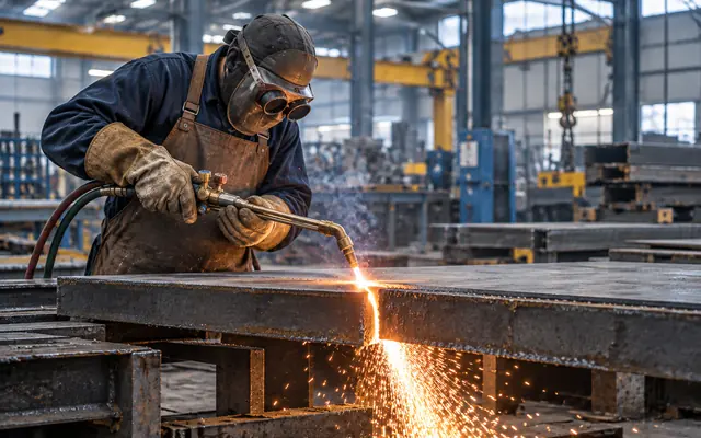 Заготовительные участки Ручная газокислородная резка толстого металлического листа